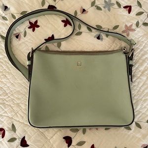 Mint green leather Kate Spade cross body bag